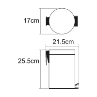 Мусорное ведро Wasserkraft Kammel 633W 3 л, матовое белое