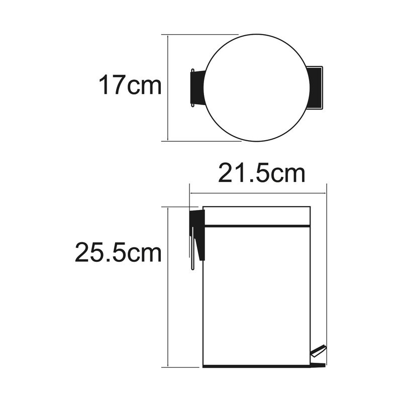 Мусорное ведро Wasserkraft Kammel 633W 3 л, матовое белое