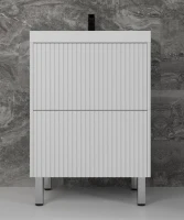 Тумба под раковину без столешницы Style Line Стокгольм 60 напольная, белый рифленый софт