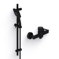 Душевой комплект Смеситель для душа Damixa Scandinavian Pure 362000300 черный + Гарнитур Galaxy DX75150300
