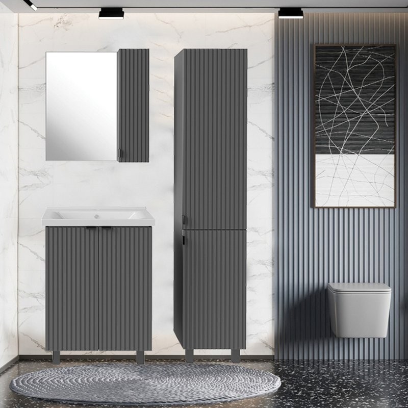 Зеркало ASB-Mebel Дора 60 серое