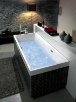 Акриловая ванна Villeroy & Boch Squaro UBQ170SQR2V-01 170x75 см, встраиваемая, цвет альпийский белый, на ножках