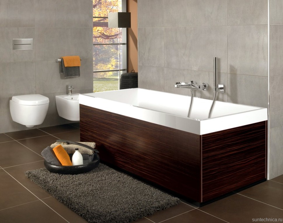 Акриловая ванна Villeroy & Boch Squaro UBQ170SQR2V-01 170x75 см, встраиваемая, цвет альпийский белый, на ножках
