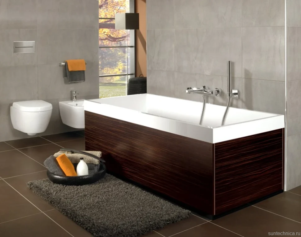 Акриловая ванна Villeroy & Boch Squaro UBQ170SQR2V-01 170x75 см, встраиваемая, цвет альпийский белый, на ножках