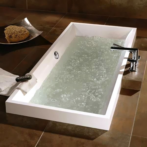 Акриловая ванна Villeroy & Boch Squaro UBQ170SQR2V-01 170x75 см, встраиваемая, цвет альпийский белый, на ножках