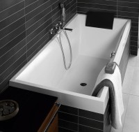 Акриловая ванна Villeroy & Boch Squaro UBQ170SQR2V-01 170x75 см, встраиваемая, цвет альпийский белый, на ножках