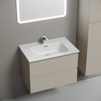 Тумба с раковиной Sancos Snob R 70 beige soft, раковина CN7007