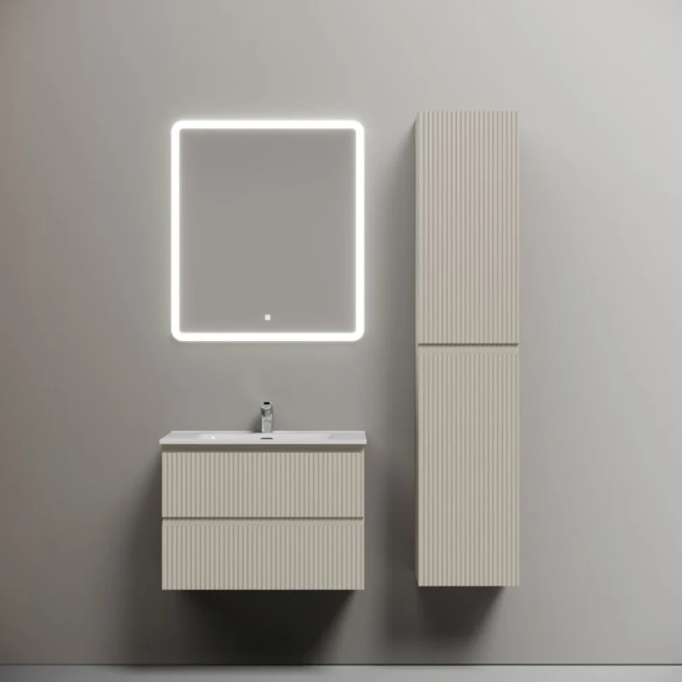 Тумба с раковиной Sancos Snob R 70 beige soft, раковина CN7007