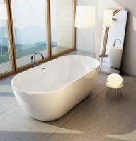 Акриловая ванна Ravak Freedom 170x80 см, отдельностоящая, белая, овальная