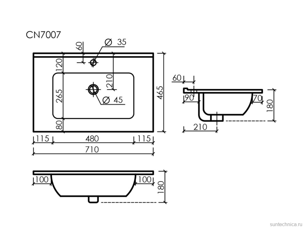 Мебель для ванной комнаты Sancos Very 70 doha soft, раковина CN7007