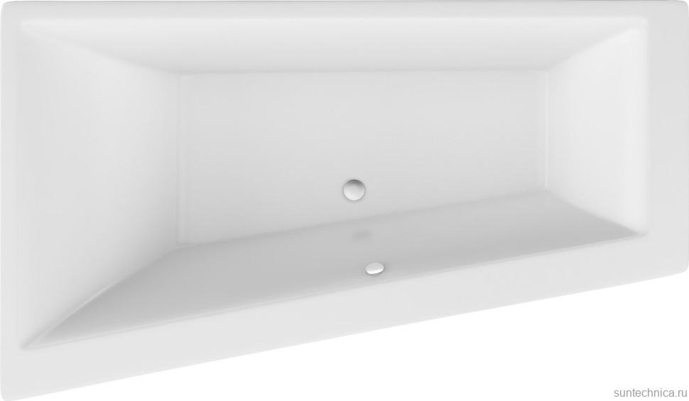 Акриловая ванна Excellent Sfera L 170x100 см, угловая, левая, встраиваемая, белая, асимметричная, с каркасом