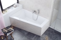 Акриловая ванна Excellent Sfera L 170x100 см, угловая, левая, встраиваемая, белая, асимметричная, с каркасом