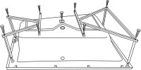 Акриловая ванна Excellent Sfera L 170x100 см, угловая, левая, встраиваемая, белая, асимметричная, с каркасом