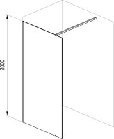 Душевая перегородка Ravak Walk-In Wall 110 + кронштейн 80 см, черный