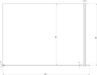Душевая перегородка Ravak Walk-In Wall 110 + кронштейн 80 см, черный