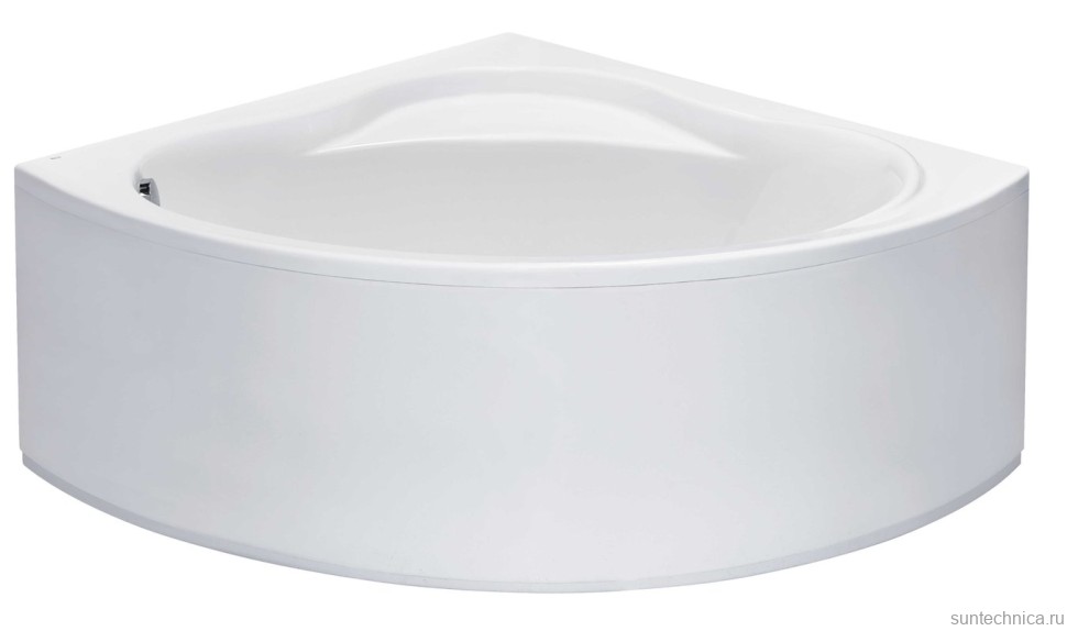 Акриловая ванна Roca Bali 150x150 см, угловая, пристенная, белая, с каркасом, со сливом-переливом