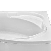 Акриловая ванна Roca Bali 150x150 см, угловая, пристенная, белая, с каркасом, со сливом-переливом