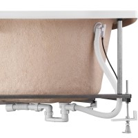 Акриловая ванна Roca Bali 150x150 см, угловая, пристенная, белая, с каркасом, со сливом-переливом