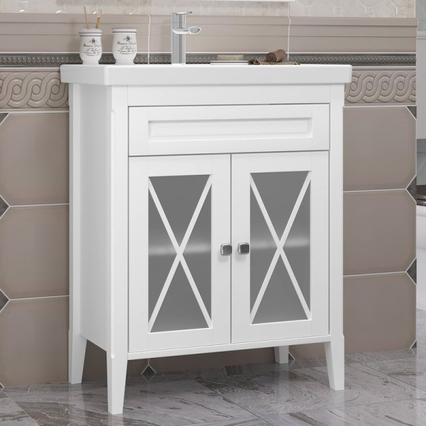 Тумба с раковиной Opadiris Палермо 70 белая матовая