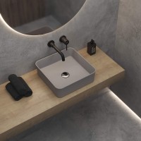 Накладная раковина Berges Ego SL 39x39 матовая серая