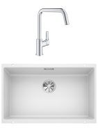 Комплект Мойка Blanco Subline 700-U белая + Смеситель Grohe Eurosmart