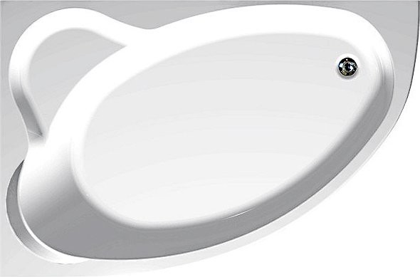 Акриловая ванна Aquanet Mayorca 00205403 L 150x100 см, угловая, левая, пристенная, белая, асимметричная, с каркасом, с сиденьем