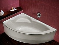 Акриловая ванна Aquanet Mayorca 00205403 L 150x100 см, угловая, левая, пристенная, белая, асимметричная, с каркасом, с сиденьем