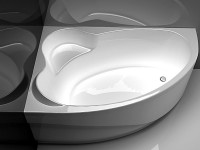 Акриловая ванна Aquanet Mayorca 00205403 L 150x100 см, угловая, левая, пристенная, белая, асимметричная, с каркасом, с сиденьем