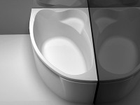 Акриловая ванна Aquanet Mayorca 00205403 L 150x100 см, угловая, левая, пристенная, белая, асимметричная, с каркасом, с сиденьем