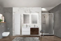 Тумба с раковиной BelBagno Etna 120 bianco lucido, rovere moro