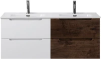 Тумба с раковиной BelBagno Etna 120 bianco lucido, rovere moro