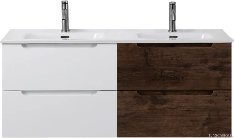 Тумба с раковиной BelBagno Etna 120 bianco lucido, rovere moro