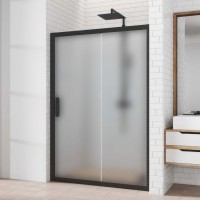 Душевая дверь в нишу Kubele DE019 D2-MAT-BLMT 150 см, профиль матовый черный
