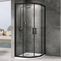 Душевой уголок Abber Schwarzer Diamant AG01090B 90x90, профиль черный, стекло прозрачное