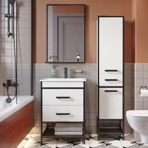 Мебель для ванной комнаты Sanflor Норд 60 с раковиной Ontario 60