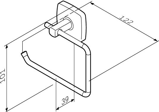 Набор Полотенцедержатель AM.PM Gem A90346400 + Ершик A9033400 + Держатель A9034100