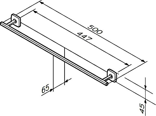 Набор Полотенцедержатель AM.PM Gem A90346400 + Ершик A9033400 + Держатель A9034100