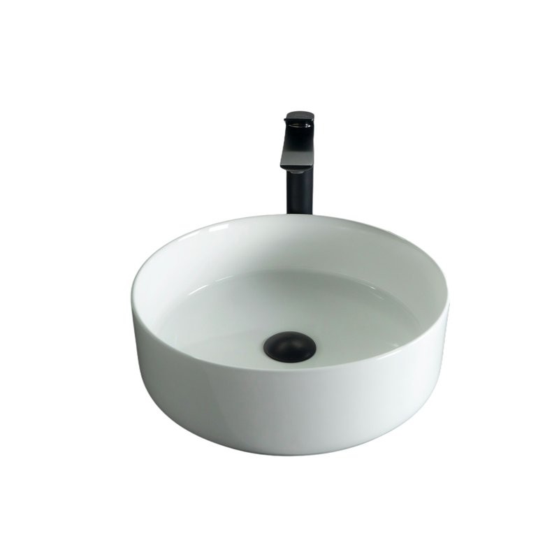 Накладная раковина GID Esfera N9424 40 глянцевая белая, круглая, фаянс