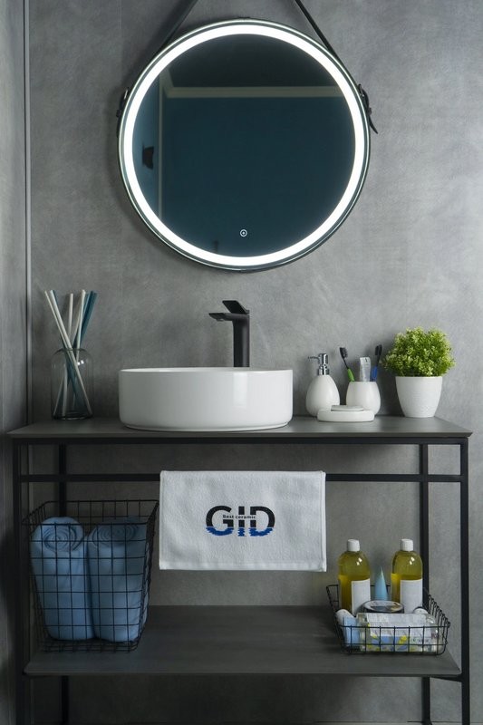 Накладная раковина GID Esfera N9424 40 глянцевая белая, круглая, фаянс