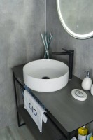 Накладная раковина GID Esfera N9424 40 глянцевая белая, круглая, фаянс