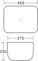 Накладная раковина SantiLine SL-1112MB черная матовая