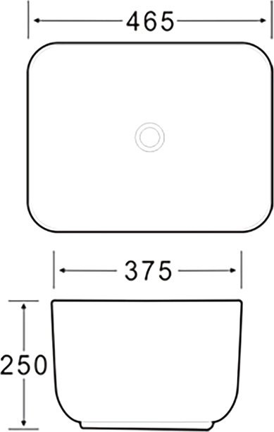 Накладная раковина SantiLine SL-1112MB черная матовая