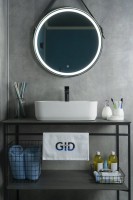 Накладная раковина GID Geometrico N9445 52 глянцевая белая, прямоугольная, фаянс, с 1 отверстием под смеситель