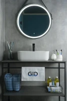Накладная раковина GID Geometrico N9445 52 глянцевая белая, прямоугольная, фаянс, с 1 отверстием под смеситель