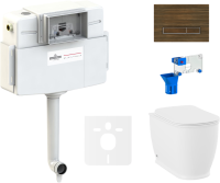 Комплект Lavinia Boho Унитаз приставной Bell Pro 33014040 + Крышка-сиденье Bell Pro 33290100 с микролифтом + Бачок скрытого монтажа RelFix 38020010 + Кнопка RelFix 3805005T + Дозатор RelFix 38040010