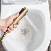 Гигиенический душ Shevanik S9905G-1 со смесителем, золотой сатин