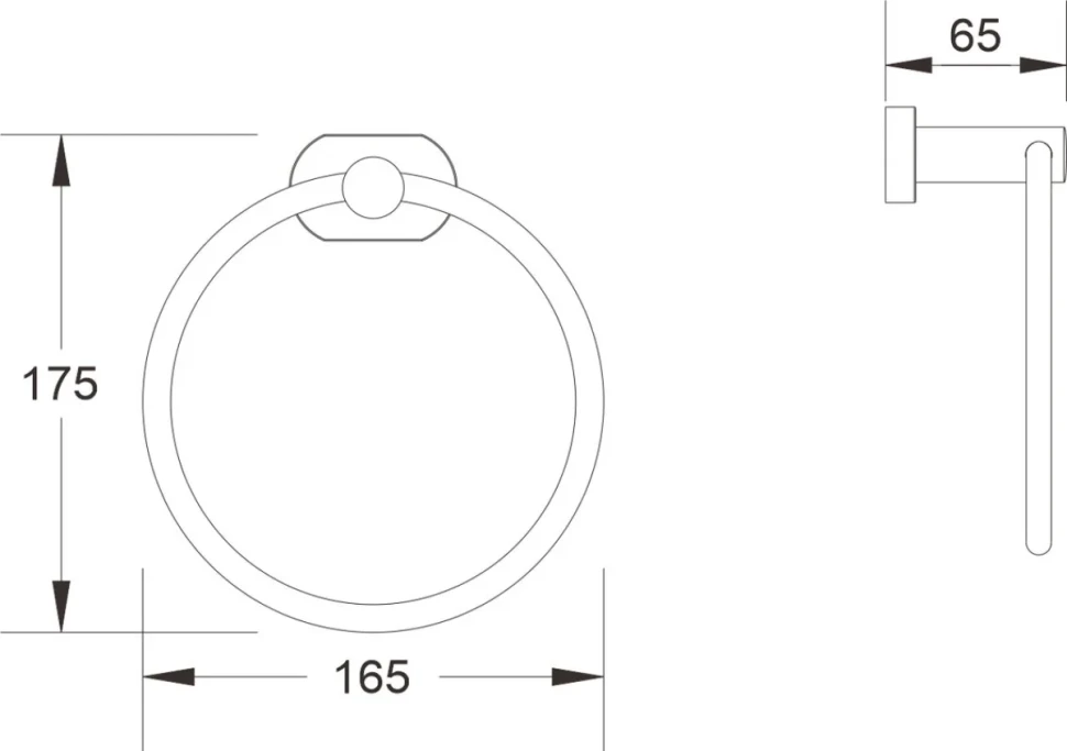 Держатель для полотенец Shevanik SG5106 хром, кольцо