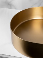 Накладная раковина AltroBagno Eterno 001025 OrSp 59 матовое золото, овальная, нержавеющая сталь