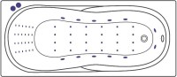 Акриловая ванна Excellent Sekwana Sekwana WAEX.SEK17.NANO 170x75 см, левая, встраиваемая, с гидромассажем, белая, со сливом-переливом