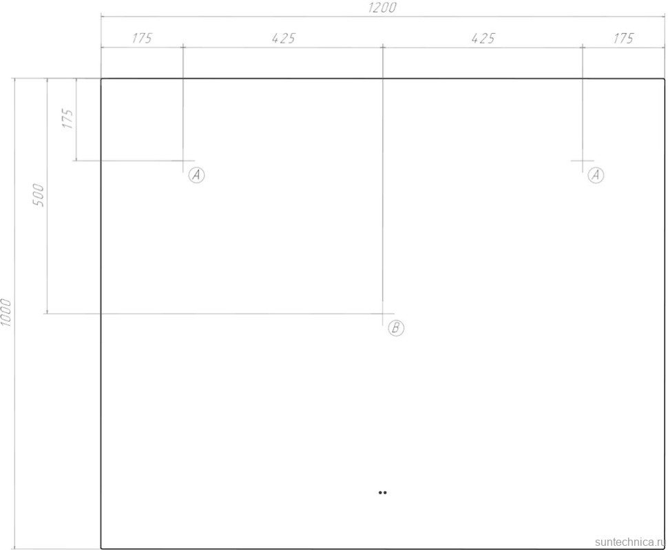 Зеркало Vigo Quadro Comfort 120 с подсветкой